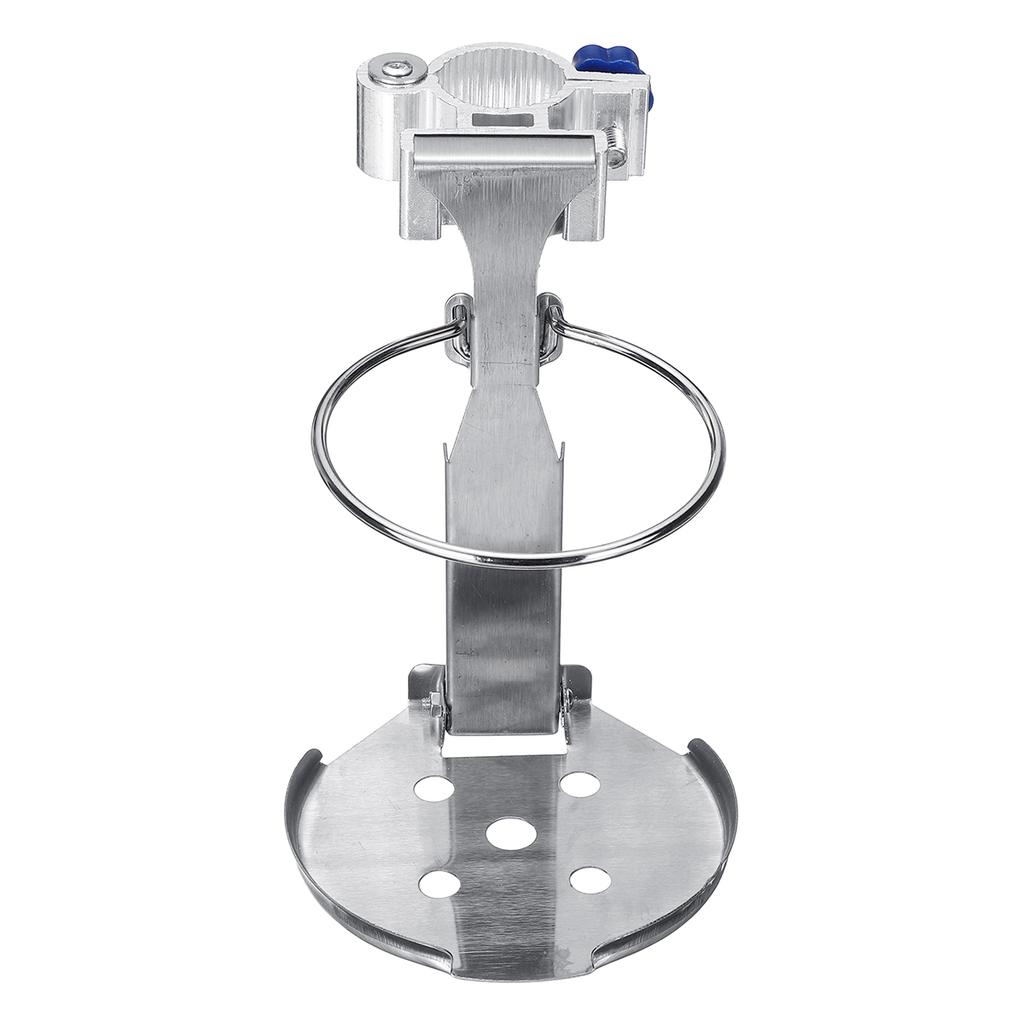 1pc Stainless Steel Folding Cup Drink Holder Adjustable Bottle Stand For Boat Truck Silver Rust-proof Corrosion-resistant