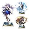 Game Genshin Impact Figure Stand Model Toy 15cm Keqing Shen He Arataki Itto Acrylic Action Plate Desk Decoration Gift