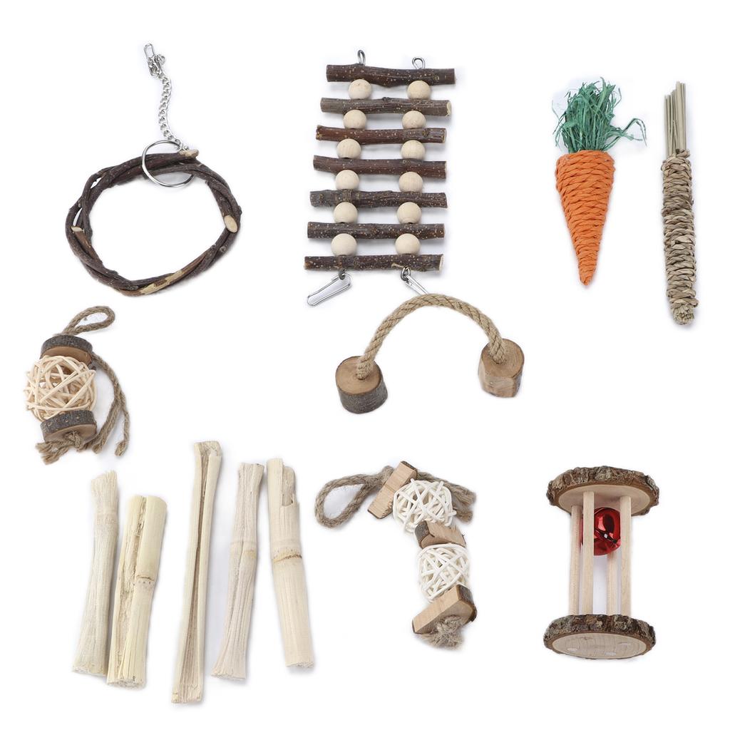 Little Pets Chew Toy Set Safe Non Toxic Relieve Stress Pet Molar Toys for Hamsters Guinea Pigs