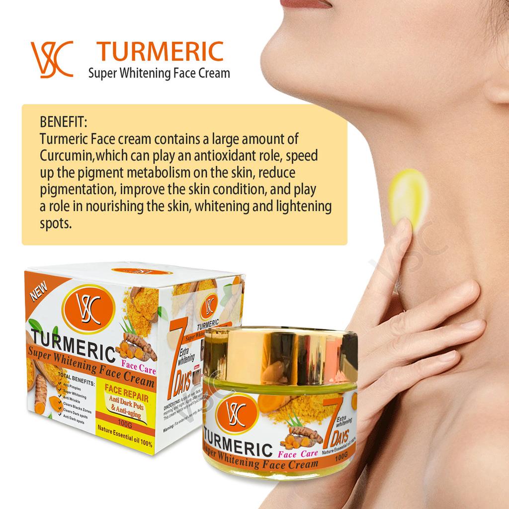 Turmeric Face Cream Brightens Skin Tone Moisturizing Facial Lotion