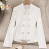 Costum pentru femeie, haină, guler, cu mânecă lungă, cu două piepte, jachetă, culoare uni, slim fit, îmbrăcăminte casual de afaceri