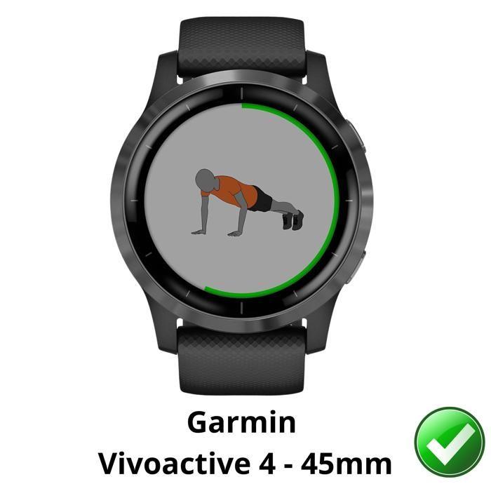 Screen Protector for Garmin Vivoactive 4 - 45mm [6 Pack] Ultra Thin Resistant Protective Plastic Film Phonillico