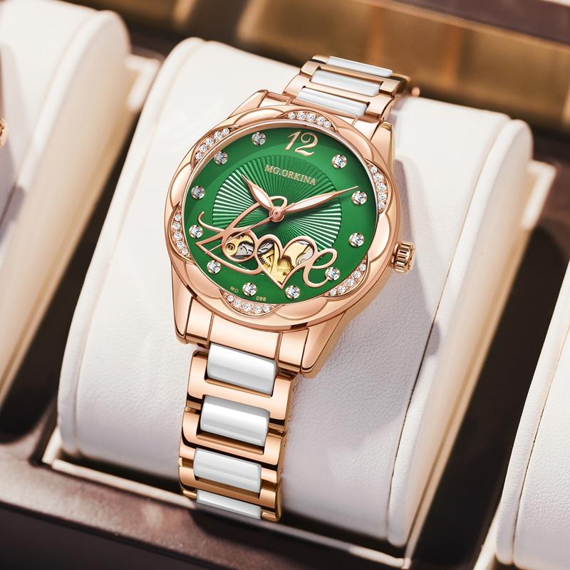 Montres pour femmes au design élégant Montres mécaniques automatiques pour femmes de luxe de marque supérieure en céramique