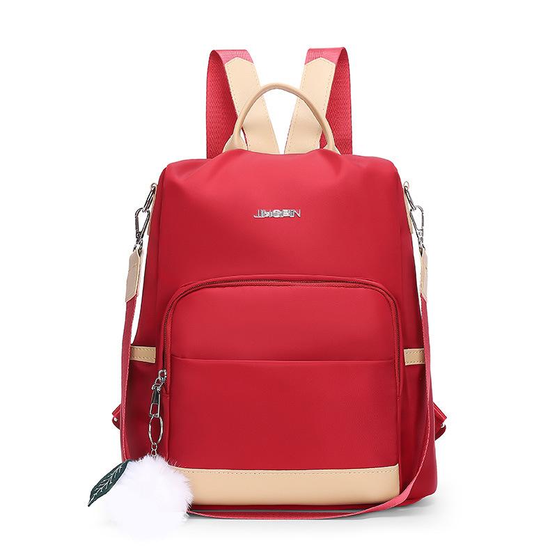 Schoolbag backpack women's new Korean version large capacity Oxford cloth college schoolbag leisure shopping travel backpack