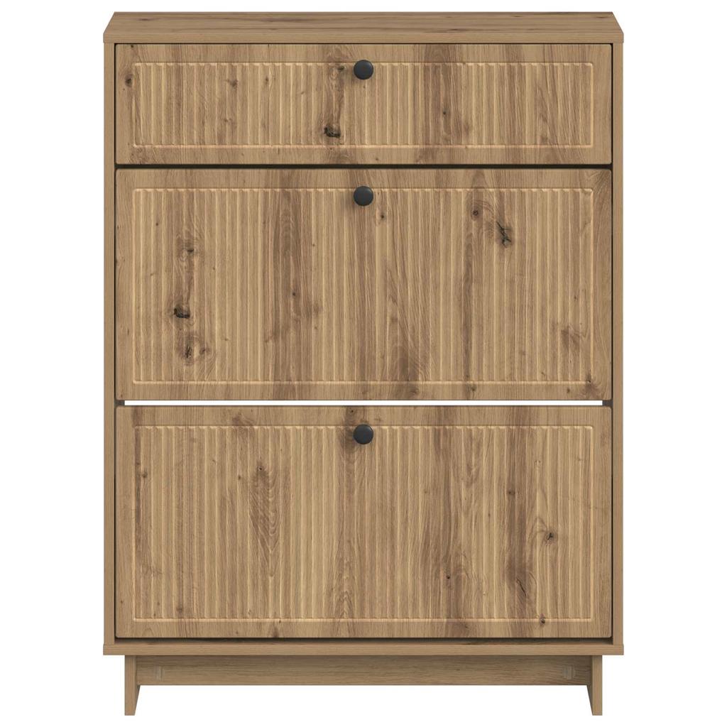 Mobile per scarpe EDE 78 x 24 x 103 cm Legno ingegnerizzato Rovere Artigianale