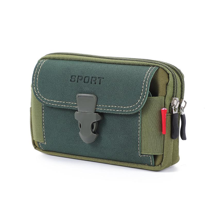 New 6.8-inch Mobile Waist Bag for Men Multi Functional Vertical Canvas Environmental Protection Comfortable Breathable Durable