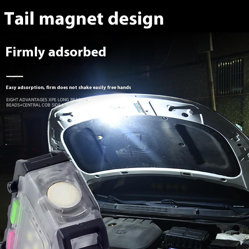 Protable Mini Keychain Flashlight Rechargeable Pocket Torch Light Outdoor EDC Mini Keychain Work Light with Cap Clip Tail Magnt