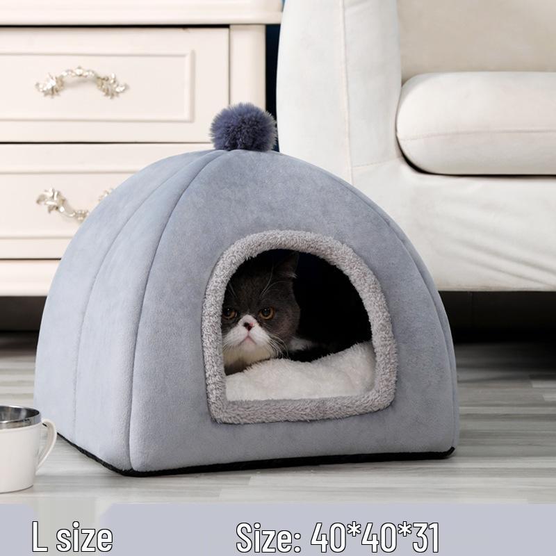 Pet Nest: Dual-Use Yurt Dog and Cat Bed for Small and Medium Dogs, All-Season Comfort