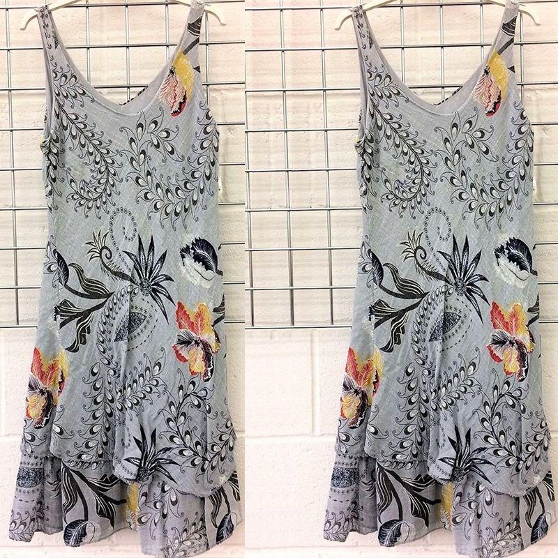 Premium Quality Womens Summer Casual Swing Sundress Sleeveless Boho Tunic Dress For Plus Size Elegance