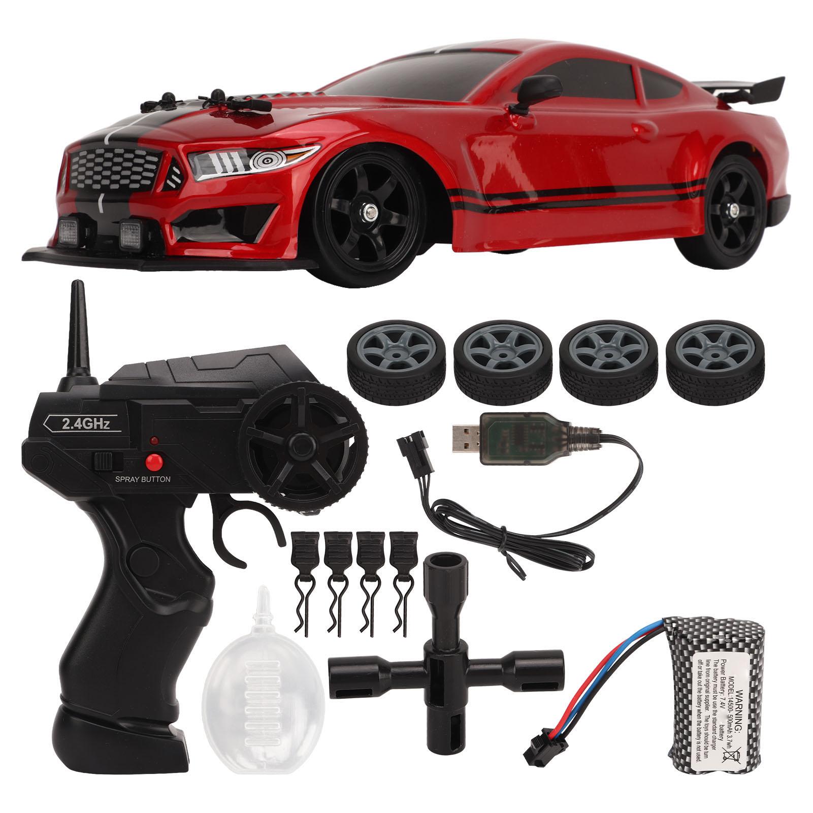 

RC Car with LED Lights 2.4Ghz Strong Power Cool Appearance High Speed Race Drifting Car for Kids 1xBattery