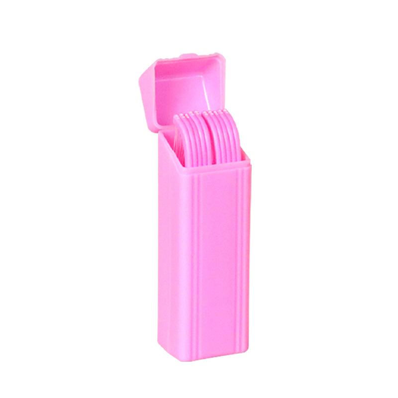 Creative Candy Color Double-Line Dental Floss Rod - Fruit Flavor Mint Carp Flip-Top Box - 10 Pieces Portable Pack