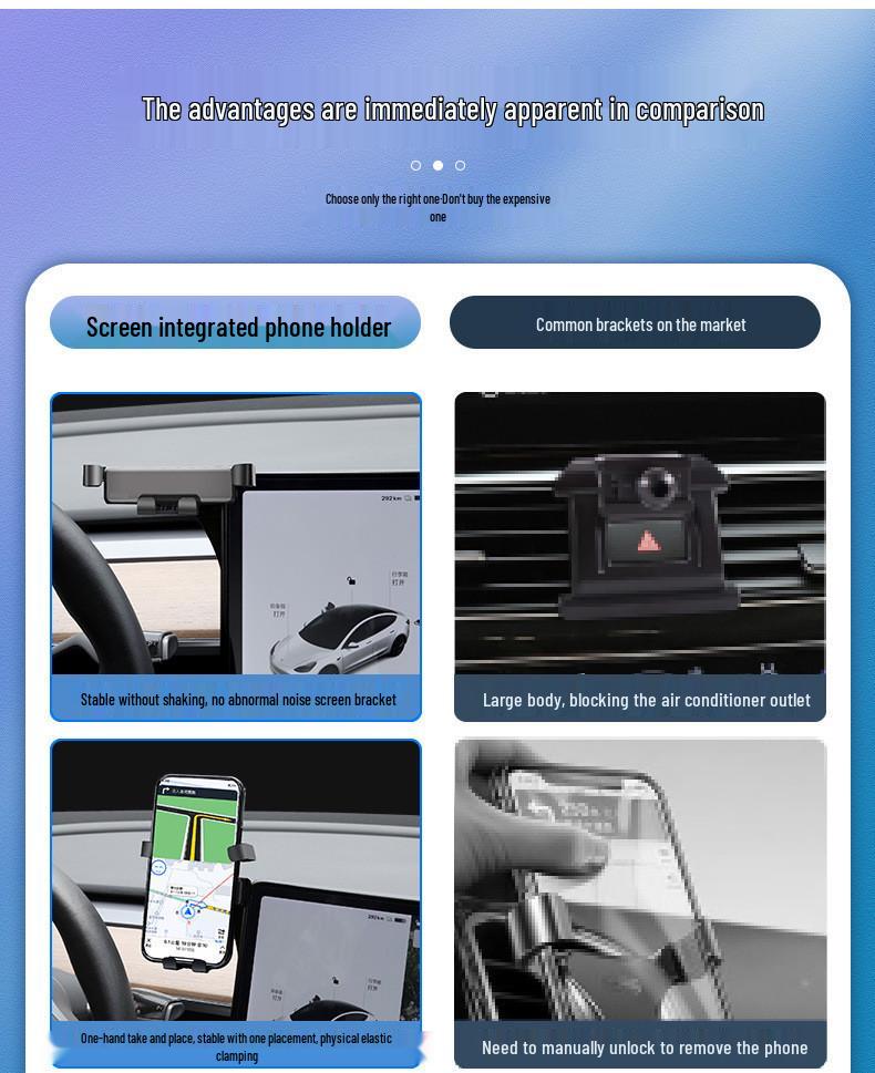 Tesla Model Y/3 Screen Mount Phone Holder