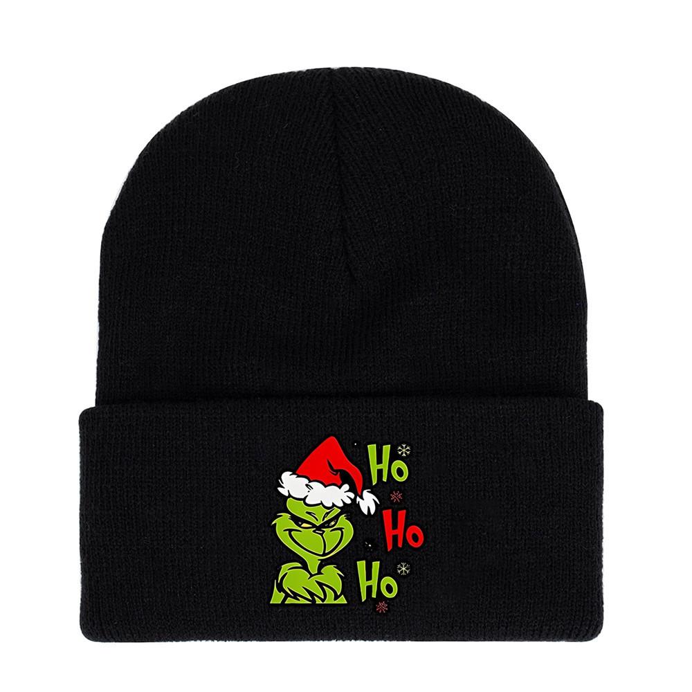 The Grinch Print Knit Hat With Earmuff Protection For Winter Warmth And Unisex Use