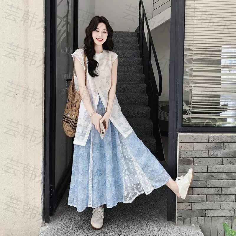 2026 Summer Women's Stylish Lace Top & Skirt Set