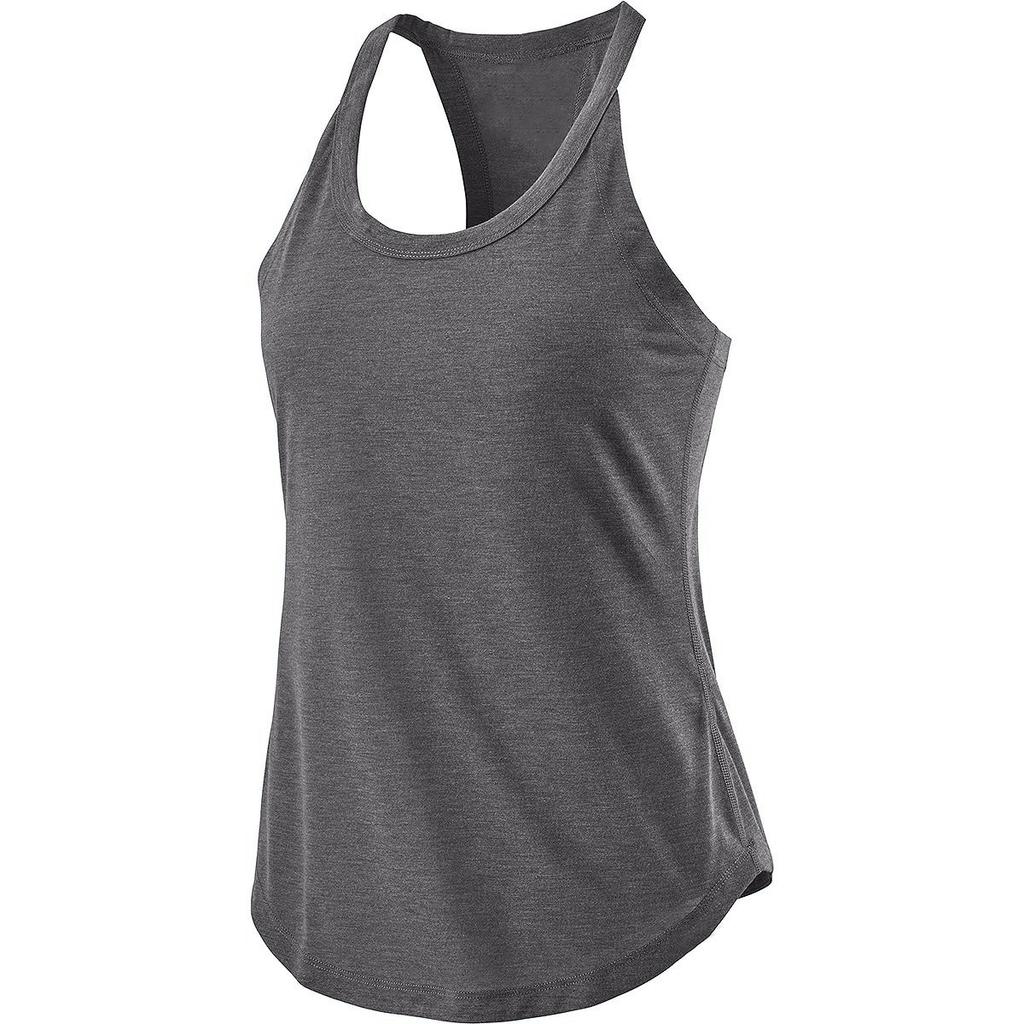 2023 Neues Träger-Racerback-Damen-Tanktop mit gefalteter Rückseite für Sommer-Outwear-Yoga-Sport-Tanktop