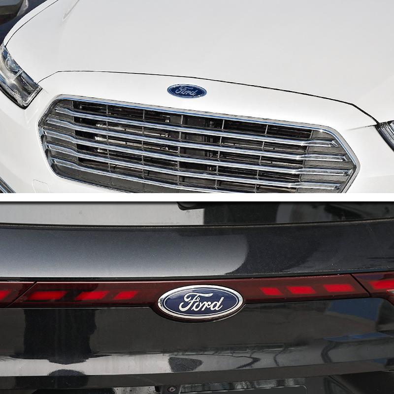 UJOV9 Ford 11.5cm 15cm Logo ABS Material For Ford Fiesta Ranger Mondeo Fusion Escape Edge Focus Mustang Rear Trunk Emblem Accessories