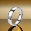 Women's 6mm Plain Titanium Steel Ring - Non-fading Ins Style Index Finger Band