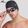 Fike High-Definition Waterproof Anti-Fog Swimming Goggles Set with Swim Cap, Large Plated Frame, Unisex