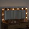 Washbasin Mirror Right Angled Reclaimed Wood Look 100 x 45 x 18 cm