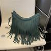 Boho Tassel Crossbody Bag For Women Stylish Retro Shoulder Purse With Fringe Details Versatile Design Perfect For Casual Outings Or Commuting