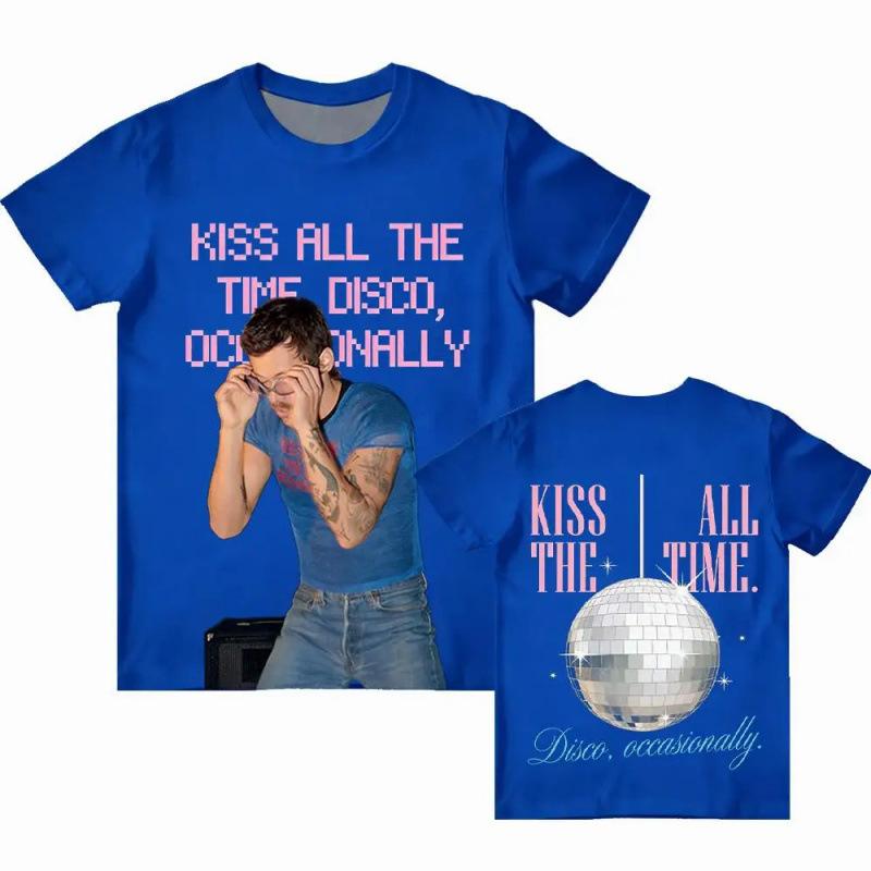 Fashion Women T-Shirt 2026 New Harry Styles Kiss All The Time Album Pr S