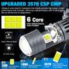 2Pcs H7 LED Projector Lens Headlight Bulbs LHD 1:1 Mini Size Wireless Super Bright 40000Lm Turbo Headlamps Hi/Lo Beam Plug&Play Lamp 12V 6000K