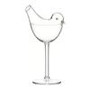 Bird Shape Goblet Wine Glasses Transparent Clear Fancy Drinking Glasses 150ml Bird Shaped Cocktail Glass Set for Kitchen Bar