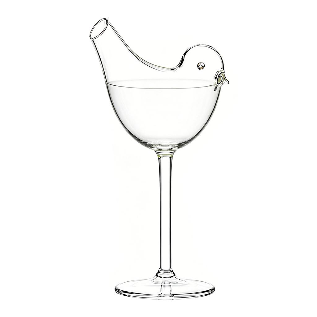 Bird Shape Goblet Wine Glasses Transparent Clear Fancy Drinking Glasses 150ml Bird Shaped Cocktail Glass Set for Kitchen Bar