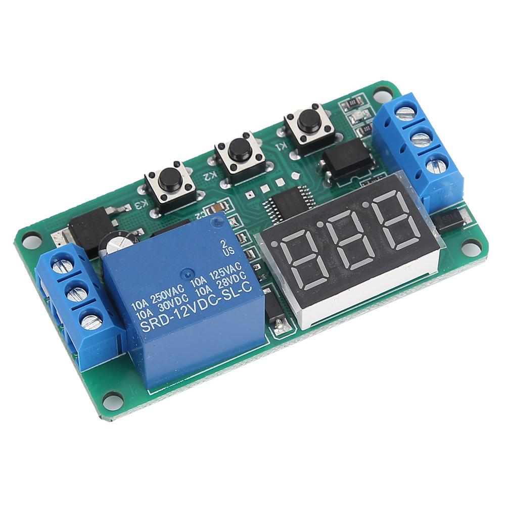 Single Channel Timer Control Switch Relay Module Trigger Cycle Adjustable Timer Relay(Dc 12V)