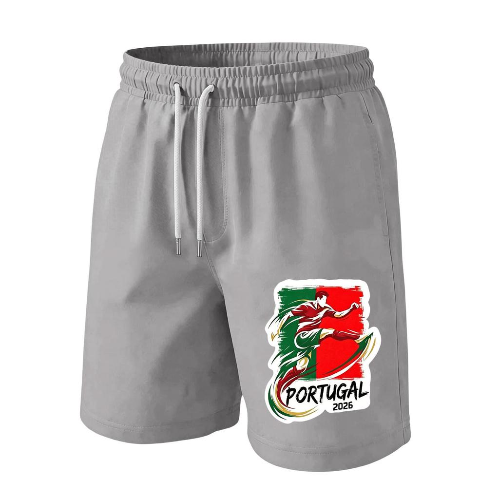 Men's Soccer Print Athletic Shorts for Casual Wear