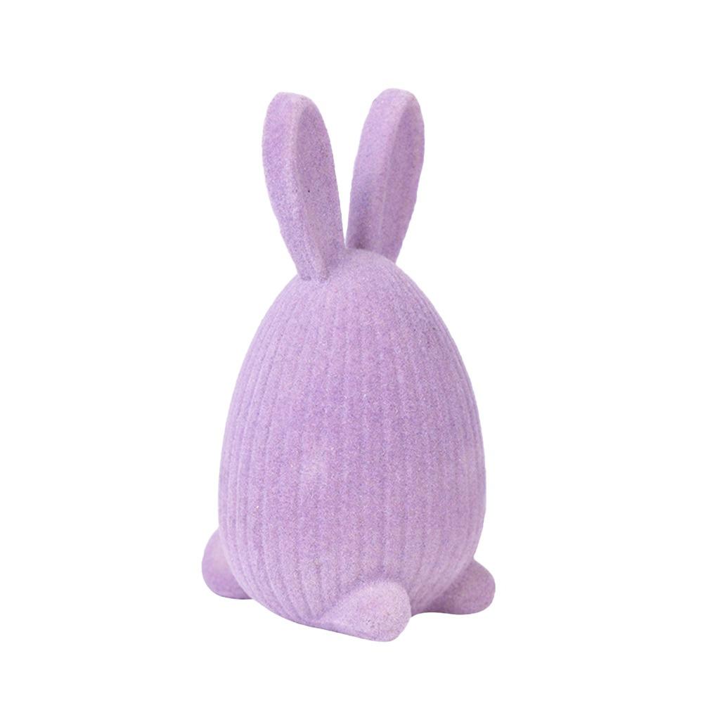 Resin Easter Rabbit Figurine Multicolor Cartoon Buuny Statue Creative Easter Egg Rabbit Gift