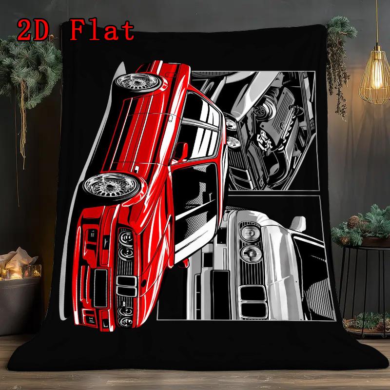 Cars 2D Flat Pattern Flannel Blanket High quality All Seasons Warmth and Comfort Perfect for Christmas Gifts.