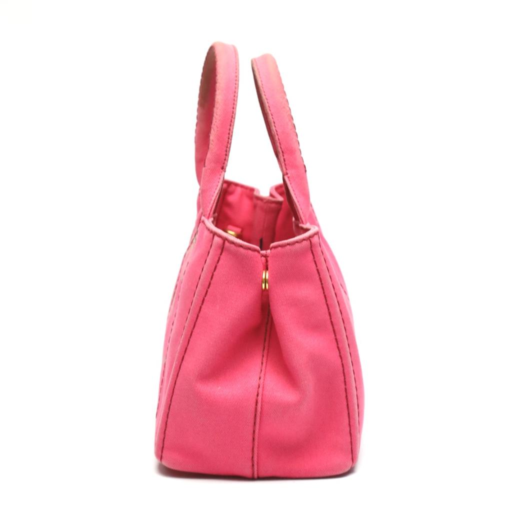 PRADA Canapa Kanapa mini tote Tote Bag canvas pink Women 1BG439 Used