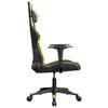 Vidaxl Gaming Chair, Black-Gold, Faux Leather