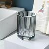 European Grey Crystal Glass Lotion Bottle Mouthwash Cup Toothbrush Shelf Bathroom Accessories Luxury Crystal Toothbrush Shelf