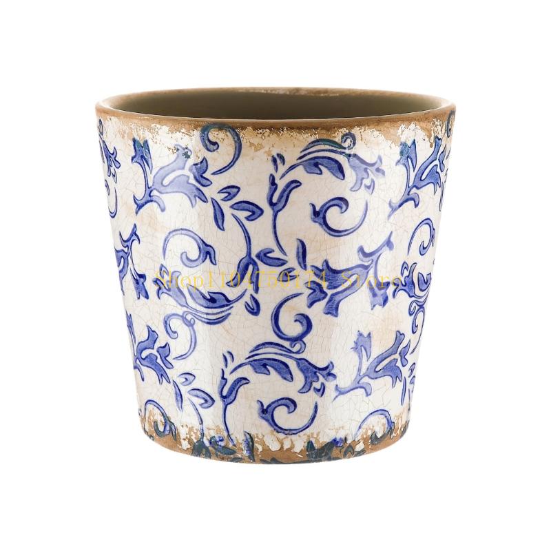 Retros Ceramic Planter Featuring Drainage Hole for Plant Health Indoor Outdoor Use top sale