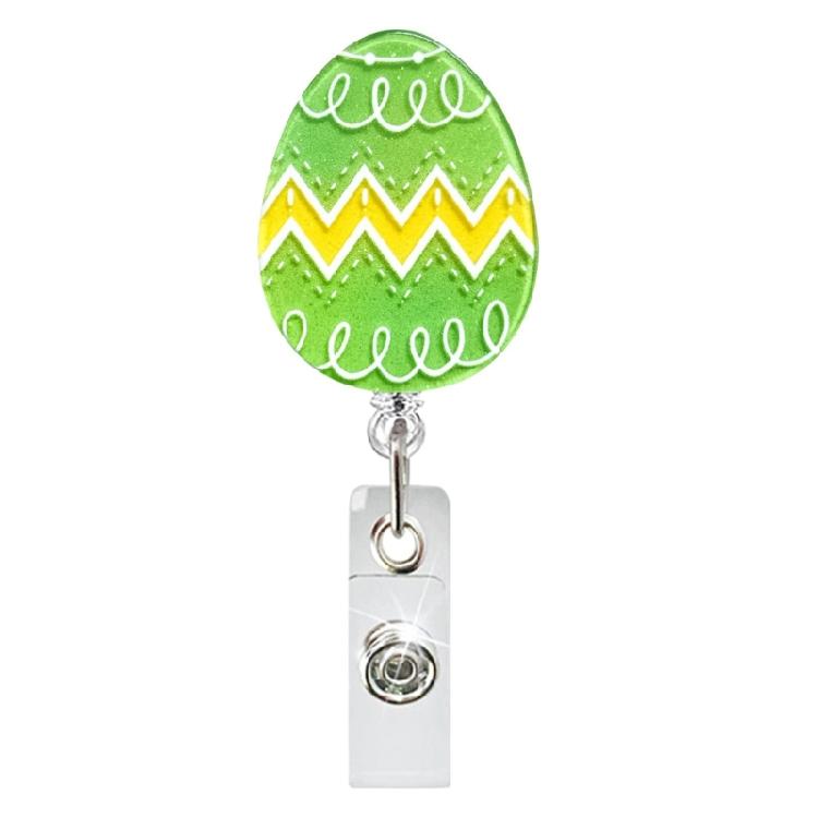 Funny ID Badge Holder with Alligator Clip for Nurse Teacher Office Holiday, Retractable Glitter Acrylic Badge Holder