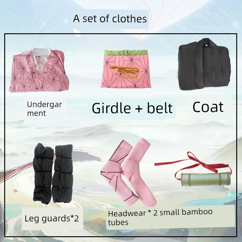 Halloween Demon Slayer Cosplay Costume Sibling Bond Kamado Nezuko Cosplay Outfit