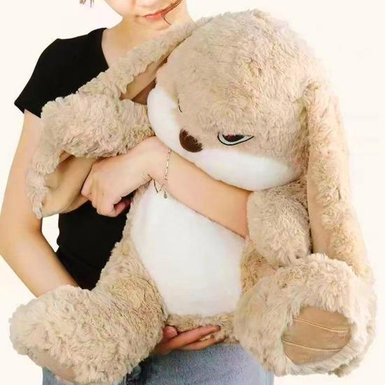 Large Angry Rabbit Plush Toy Soft Stuffed Animal Kawaii Fluff