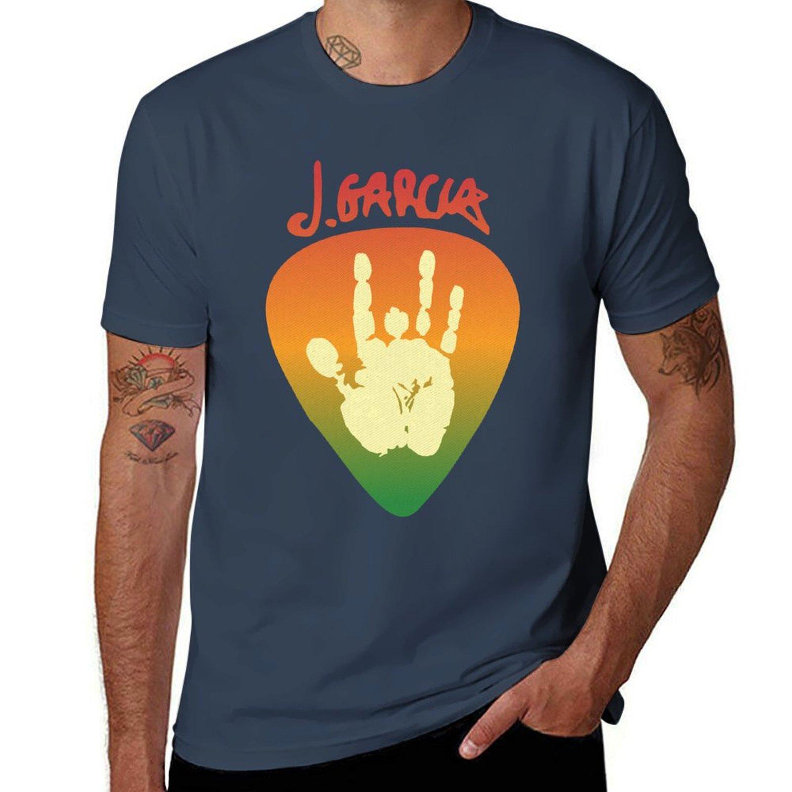 Day Gift Jerry Brown Garcia Signature Light Blue Cool Gift Tshirt Breathable Sportswear Tshirt For Unisex S