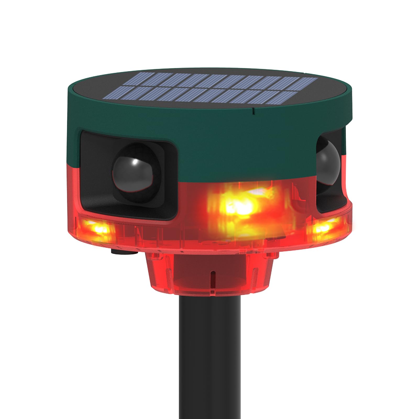 

XRDZYXGS Устройство для отпугивания животных-вредителей для и 13 Голосовое и Запись 6 Светодиодная Взрывная 129 дБ Мощное IP55 Режим ожидания 2000 мАч Солнечное и USB Использование на открытом воздухе