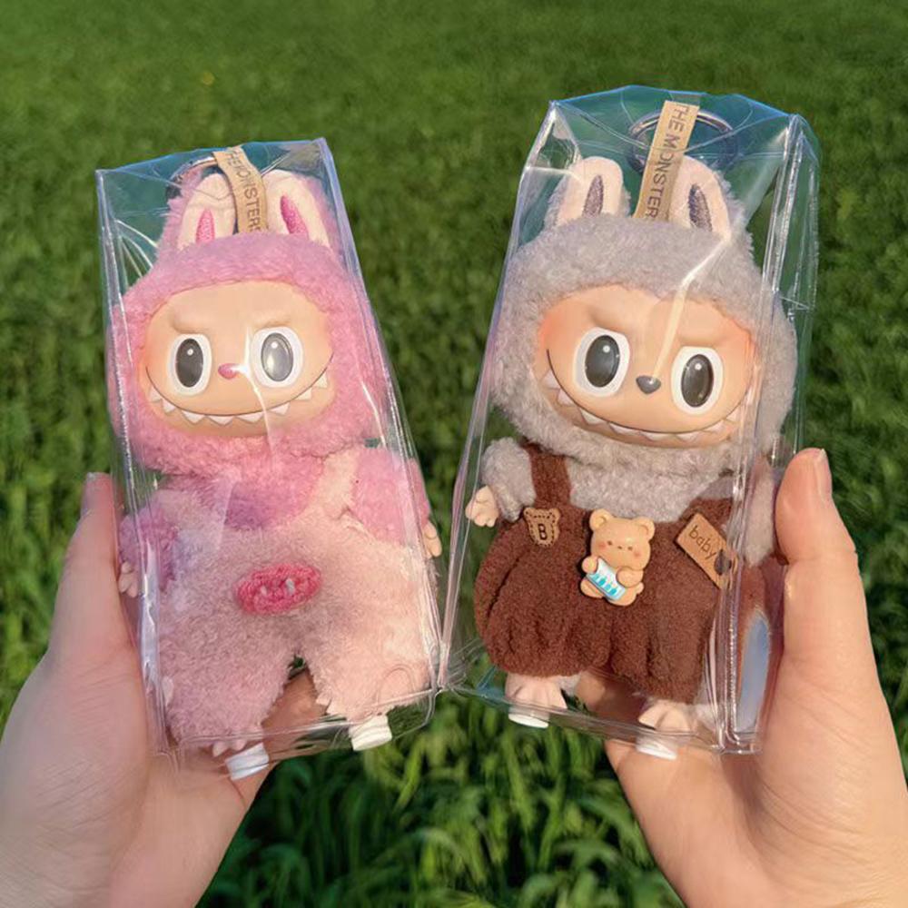 Clear Outdoor Bag For 16cm Cartoon Plush Dolls AC Toys Transparent Mini Cute Pouch For Keychain Doll Anime Figure Garage Kit