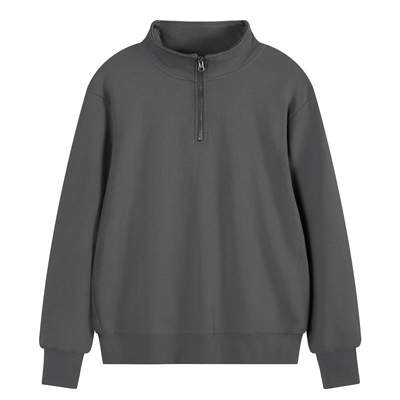 Men s Heavyweight Pique Air-Layer Half-Zip Stand Collar Hoodie - Autumn Casual Sportswear Fashion. Triple Extra Large
