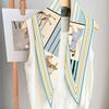 Women's Versatile Influencer-Style Silk Diamond Scarf - Fashionable Twill Design
