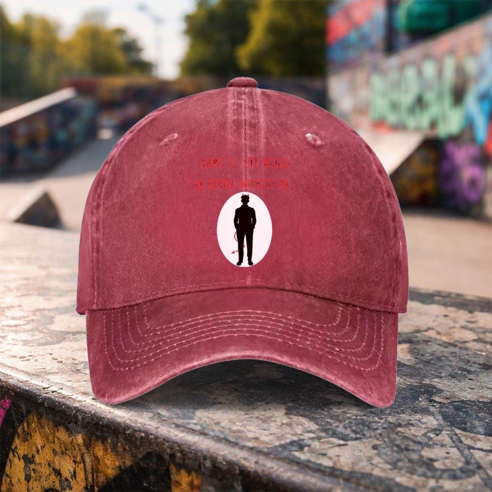 Little Devil Fun Print Washed Baseball Cap Unisex Duck Tongue Hat for Outdoor Sports  Daily Wear