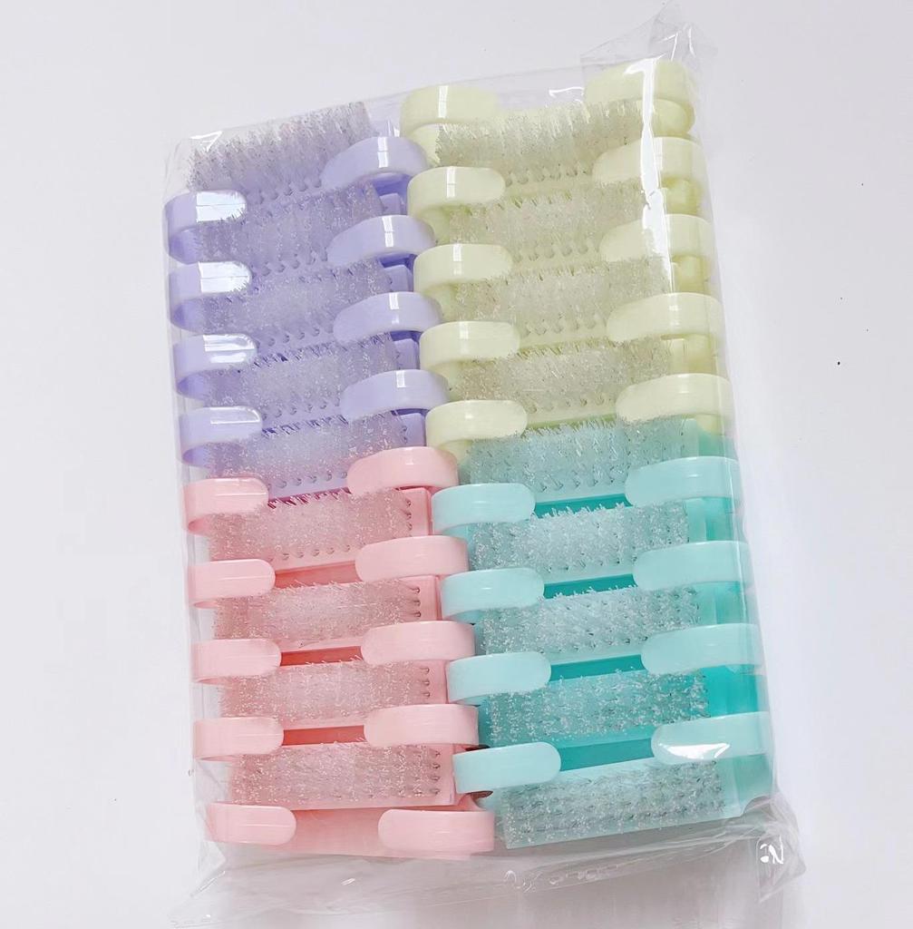 Macaron Colored Nail Dust and Cleaning Brush for Nail Art