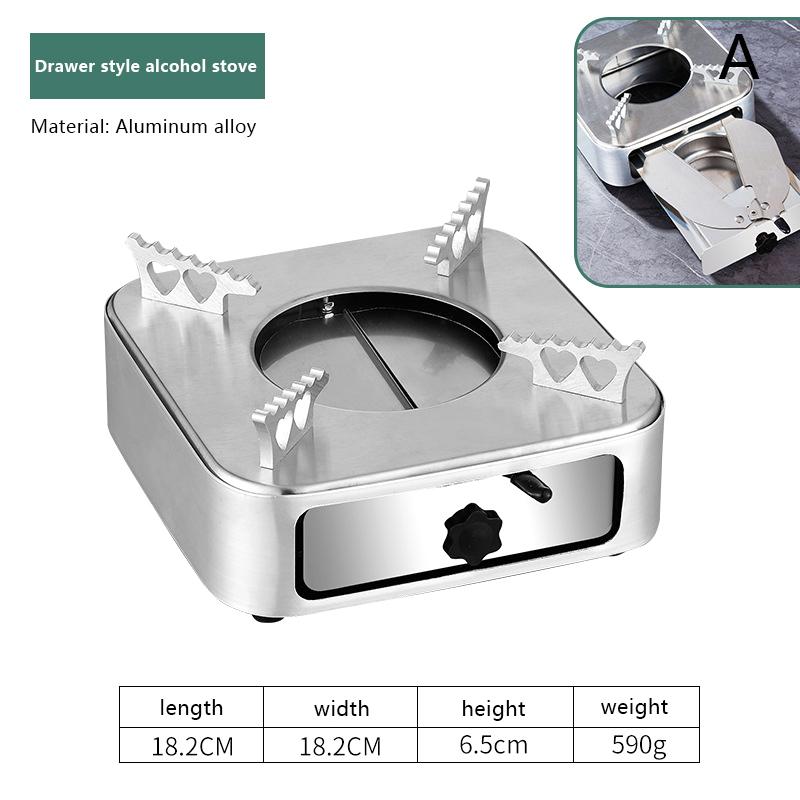 Stainless Steel Honeycomb Skillet Non-Stick With Handle Scratch-Resistant Cooking Dry Boiler Alcohol Stove Camping Cookware