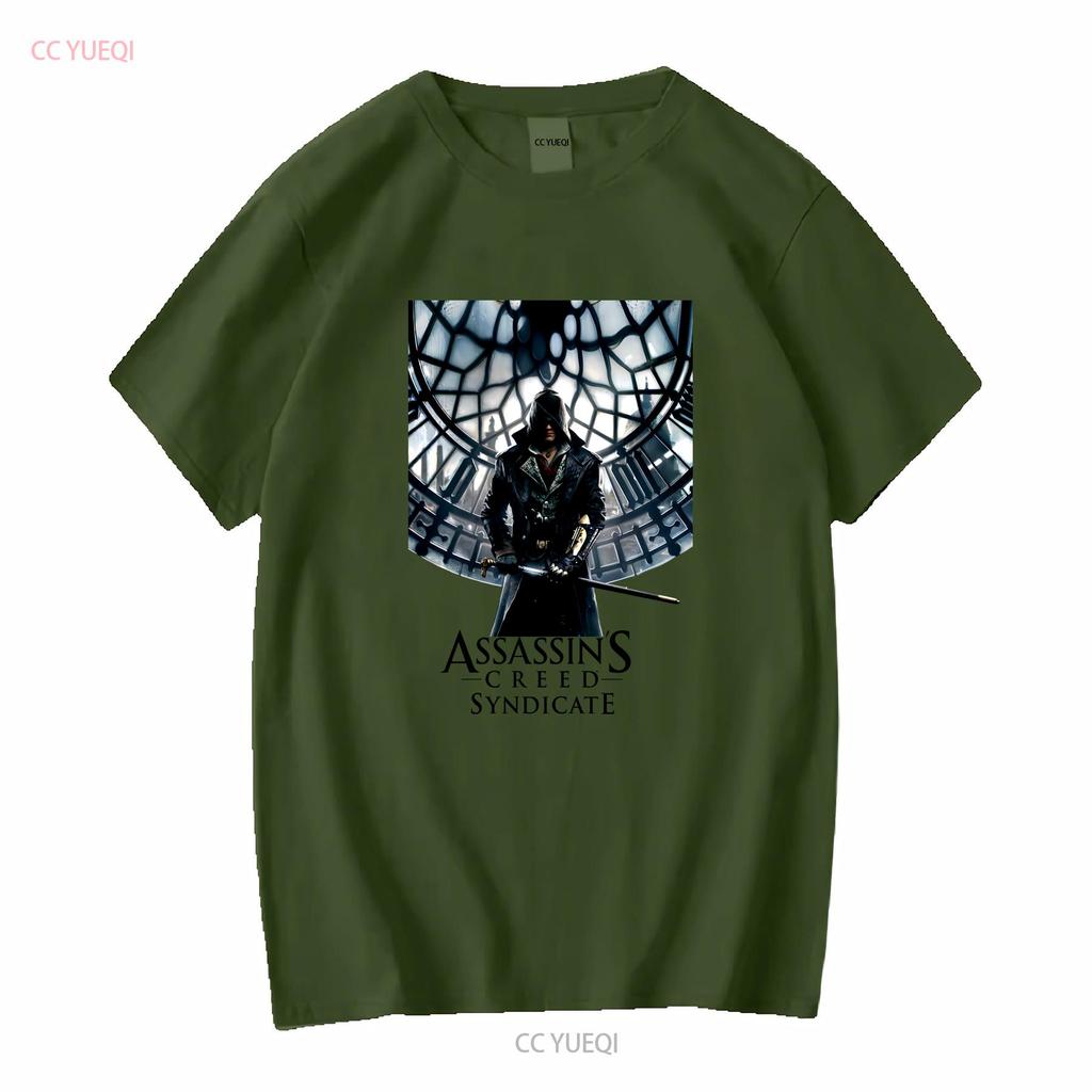 Assasins Creed Syndicate T Shirt M 19x26 Faded Black Action Adventure Video Game Long or Short Sleeves Vintage Washed Versatile