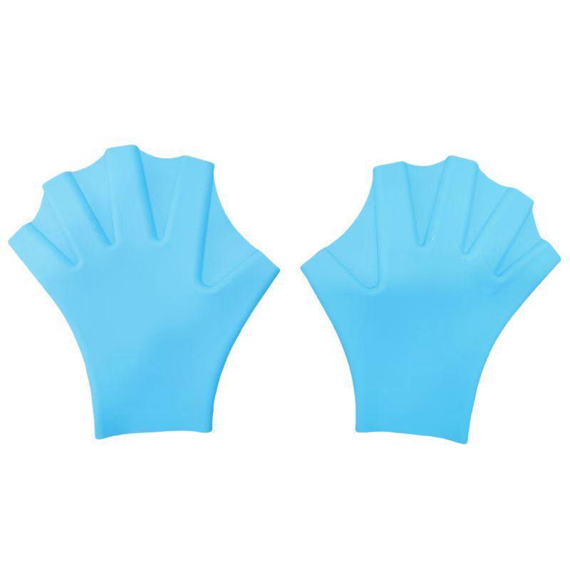 Speed-Up Silicone Webbed Swimming Gloves for Youth Diving and Paddling Learning.