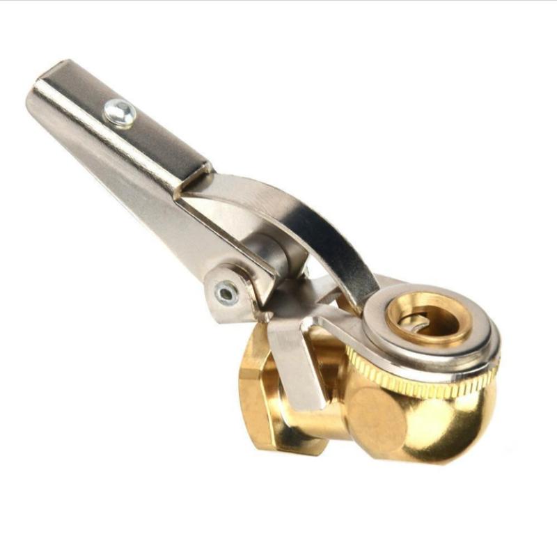 Heavy Duty Brass Tire Valve Clip Air Chuck Quick Connect Inflation Nozzle For Car Truck Tire Inflator Tool